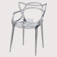 Scandinavian Plastic Dining Arm Chairs Open Back Side Chair for Kitchen Smoke Gray 1 Piece Clearhalo 'Dining Chairs' 'Dining Tables & Seating' 'dining_chair' 'furn' 'furn_dining_chair' 'Furniture' 'furniture_dining_chair' 'Kitchen & Dining Furniture' 4928701