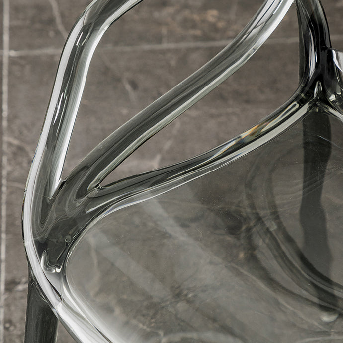 Scandinavian Plastic Dining Arm Chairs Open Back Side Chair for Kitchen Clearhalo 'Dining Chairs' 'Dining Tables & Seating' 'dining_chair' 'furn' 'furn_dining_chair' 'Furniture' 'furniture_dining_chair' 'Kitchen & Dining Furniture' 4928706