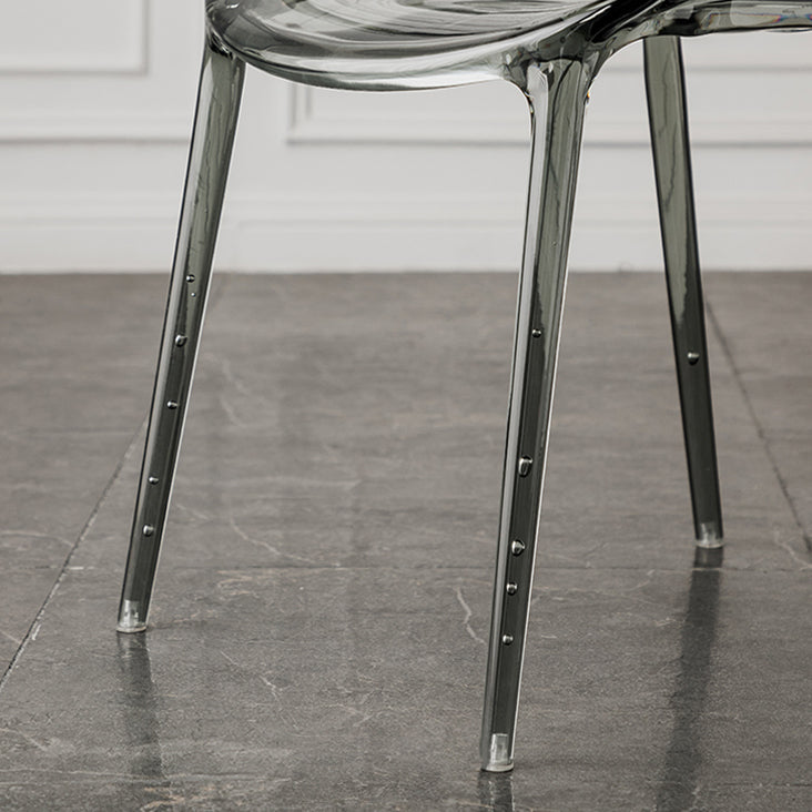 Scandinavian Plastic Dining Arm Chairs Open Back Side Chair for Kitchen Clearhalo 'Dining Chairs' 'Dining Tables & Seating' 'dining_chair' 'furn' 'furn_dining_chair' 'Furniture' 'furniture_dining_chair' 'Kitchen & Dining Furniture' 4928707