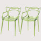 Scandinavian Plastic Dining Arm Chairs Open Back Side Chair for Kitchen Green 2 Piece Set Clearhalo 'Dining Chairs' 'Dining Tables & Seating' 'dining_chair' 'furn' 'furn_dining_chair' 'Furniture' 'furniture_dining_chair' 'Kitchen & Dining Furniture' 4928708