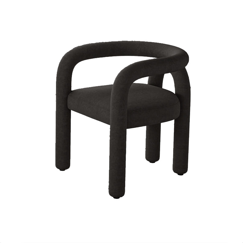 Contemporary Upholstered Side Chairs Open Back Side Chair for Home Black 1 Piece Clearhalo 'Dining Chairs' 'Dining Tables & Seating' 'dining_chair' 'furn' 'furn_dining_chair' 'Furniture' 'furniture_dining_chair' 'Kitchen & Dining Furniture' 4928727