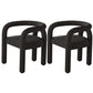 Contemporary Upholstered Side Chairs Open Back Side Chair for Home Black 2 Piece Set Clearhalo 'Dining Chairs' 'Dining Tables & Seating' 'dining_chair' 'furn' 'furn_dining_chair' 'Furniture' 'furniture_dining_chair' 'Kitchen & Dining Furniture' 4928728