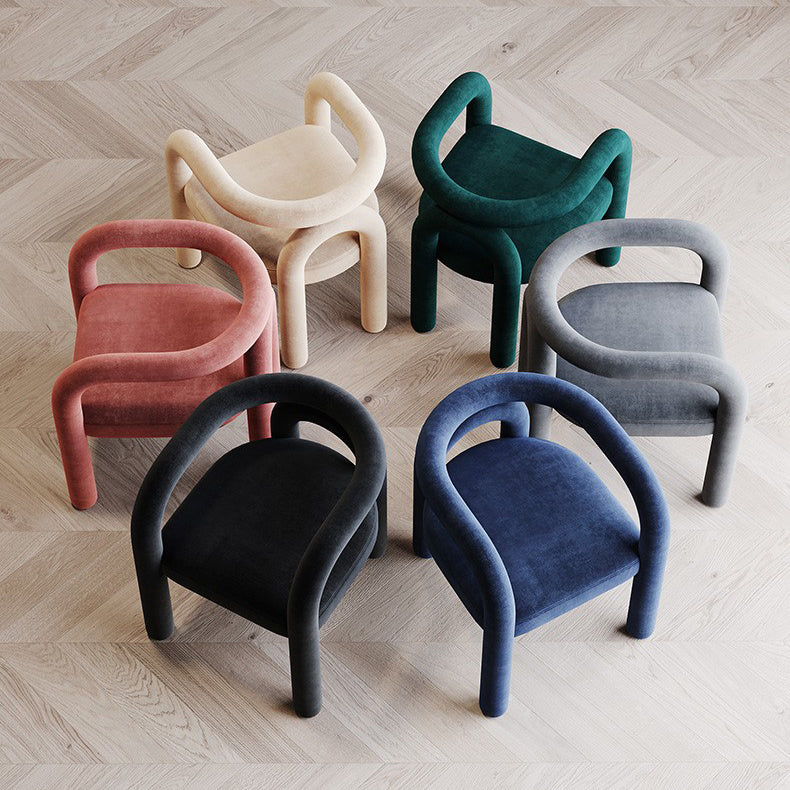 Contemporary Upholstered Side Chairs Open Back Side Chair for Home Clearhalo 'Dining Chairs' 'Dining Tables & Seating' 'dining_chair' 'furn' 'furn_dining_chair' 'Furniture' 'furniture_dining_chair' 'Kitchen & Dining Furniture' 4928733