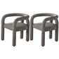 Contemporary Upholstered Side Chairs Open Back Side Chair for Home Grey 2 Piece Set Clearhalo 'Dining Chairs' 'Dining Tables & Seating' 'dining_chair' 'furn' 'furn_dining_chair' 'Furniture' 'furniture_dining_chair' 'Kitchen & Dining Furniture' 4928735