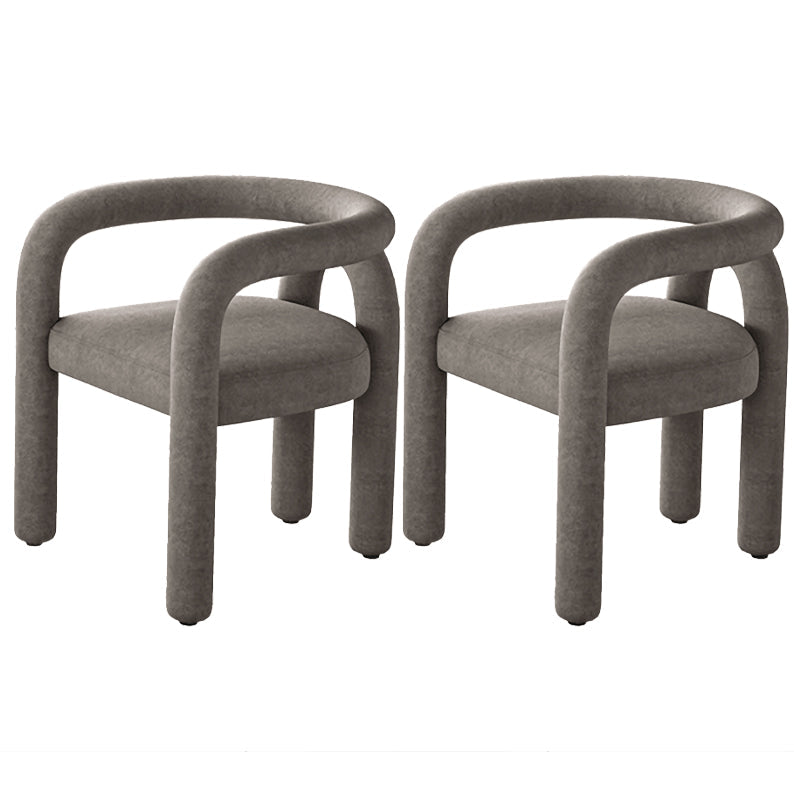 Contemporary Upholstered Side Chairs Open Back Side Chair for Home Grey 2 Piece Set Clearhalo 'Dining Chairs' 'Dining Tables & Seating' 'dining_chair' 'furn' 'furn_dining_chair' 'Furniture' 'furniture_dining_chair' 'Kitchen & Dining Furniture' 4928735