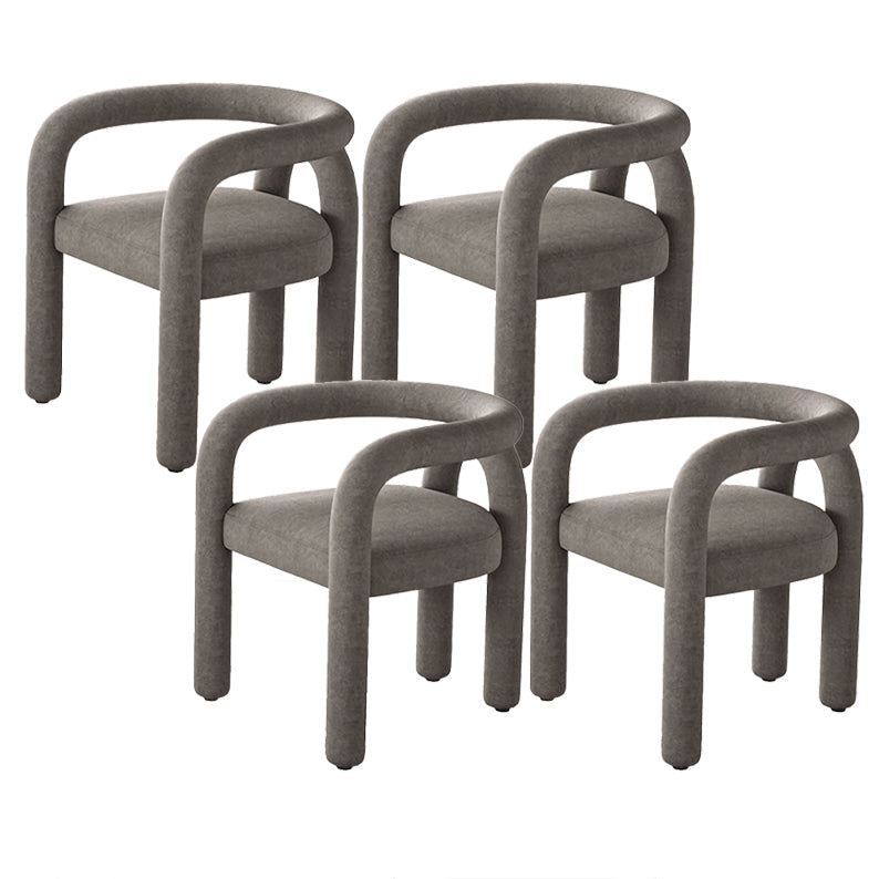 Contemporary Upholstered Side Chairs Open Back Side Chair for Home Grey 4 Piece Set Clearhalo 'Dining Chairs' 'Dining Tables & Seating' 'dining_chair' 'furn' 'furn_dining_chair' 'Furniture' 'furniture_dining_chair' 'Kitchen & Dining Furniture' 4928737