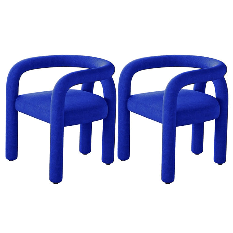 Contemporary Upholstered Side Chairs Open Back Side Chair for Home Blue 2 Piece Set Clearhalo 'Dining Chairs' 'Dining Tables & Seating' 'dining_chair' 'furn' 'furn_dining_chair' 'Furniture' 'furniture_dining_chair' 'Kitchen & Dining Furniture' 4928740
