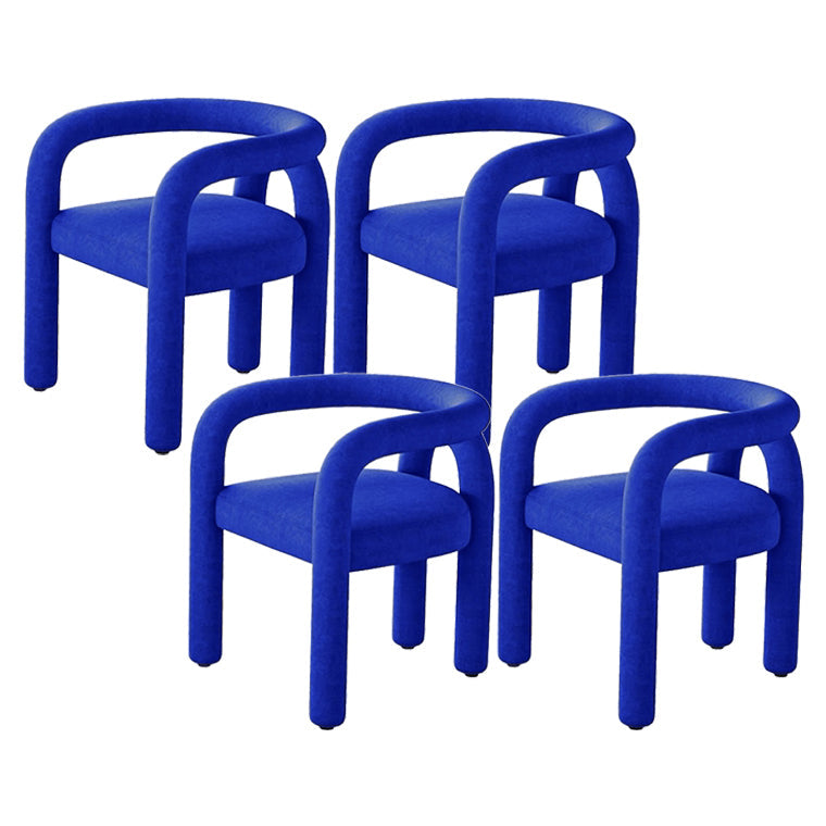 Contemporary Upholstered Side Chairs Open Back Side Chair for Home Blue 4 Piece Set Clearhalo 'Dining Chairs' 'Dining Tables & Seating' 'dining_chair' 'furn' 'furn_dining_chair' 'Furniture' 'furniture_dining_chair' 'Kitchen & Dining Furniture' 4928742