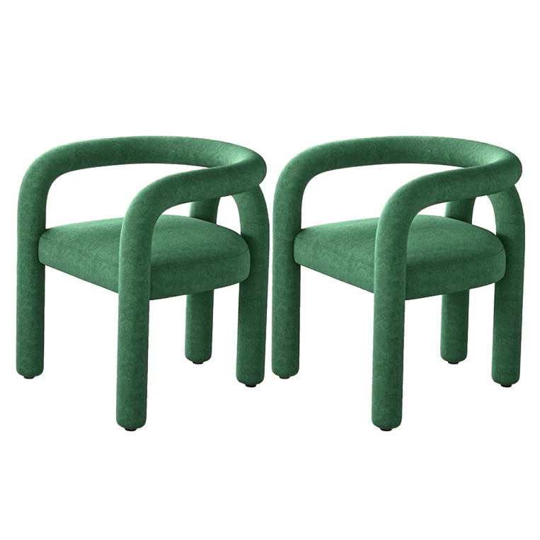 Contemporary Upholstered Side Chairs Open Back Side Chair for Home Green 2 Piece Set Clearhalo 'Dining Chairs' 'Dining Tables & Seating' 'dining_chair' 'furn' 'furn_dining_chair' 'Furniture' 'furniture_dining_chair' 'Kitchen & Dining Furniture' 4928746