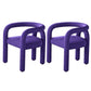 Contemporary Upholstered Side Chairs Open Back Side Chair for Home Purple 2 Piece Set Clearhalo 'Dining Chairs' 'Dining Tables & Seating' 'dining_chair' 'furn' 'furn_dining_chair' 'Furniture' 'furniture_dining_chair' 'Kitchen & Dining Furniture' 4928751
