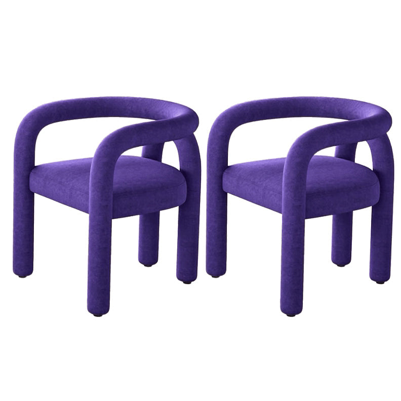 Contemporary Upholstered Side Chairs Open Back Side Chair for Home Purple 2 Piece Set Clearhalo 'Dining Chairs' 'Dining Tables & Seating' 'dining_chair' 'furn' 'furn_dining_chair' 'Furniture' 'furniture_dining_chair' 'Kitchen & Dining Furniture' 4928751