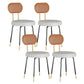 Scandinavian Open Back Side Chairs for Home Upholstered Armless Dining Chairs White-Saffron 4 Piece Set Clearhalo 'Dining Chairs' 'Dining Tables & Seating' 'dining_chair' 'furn' 'furn_dining_chair' 'Furniture' 'furniture_dining_chair' 'Kitchen & Dining Furniture' 4928759