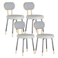 Scandinavian Open Back Side Chairs for Home Upholstered Armless Dining Chairs Gray-White 4 Piece Set Clearhalo 'Dining Chairs' 'Dining Tables & Seating' 'dining_chair' 'furn' 'furn_dining_chair' 'Furniture' 'furniture_dining_chair' 'Kitchen & Dining Furniture' 4928765