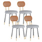 Scandinavian Open Back Side Chairs for Home Upholstered Armless Dining Chairs Gray-Orange 4 Piece Set Clearhalo 'Dining Chairs' 'Dining Tables & Seating' 'dining_chair' 'furn' 'furn_dining_chair' 'Furniture' 'furniture_dining_chair' 'Kitchen & Dining Furniture' 4928770