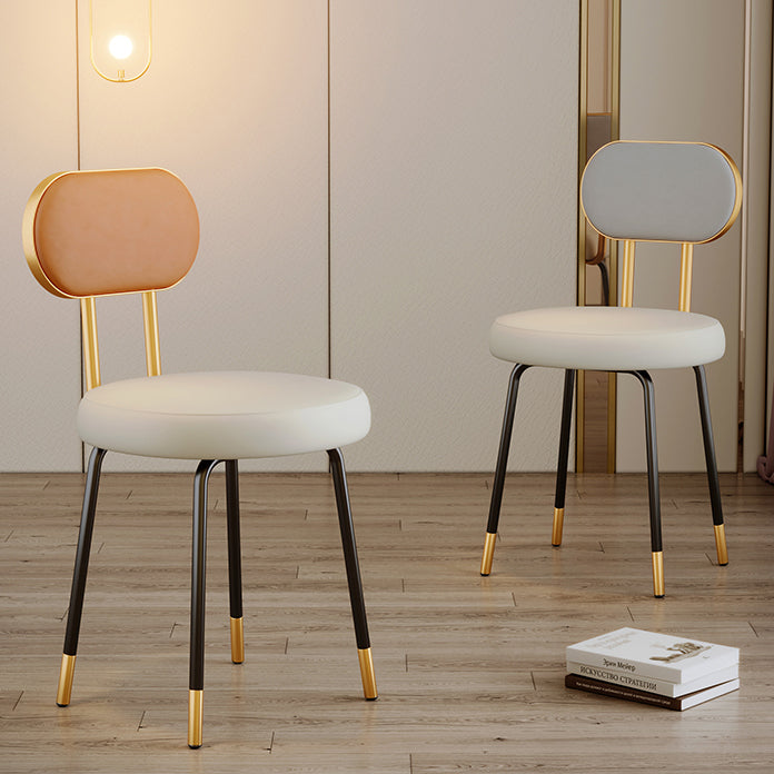 Scandinavian Open Back Side Chairs for Home Upholstered Armless Dining Chairs Clearhalo 'Dining Chairs' 'Dining Tables & Seating' 'dining_chair' 'furn' 'furn_dining_chair' 'Furniture' 'furniture_dining_chair' 'Kitchen & Dining Furniture' 4928774