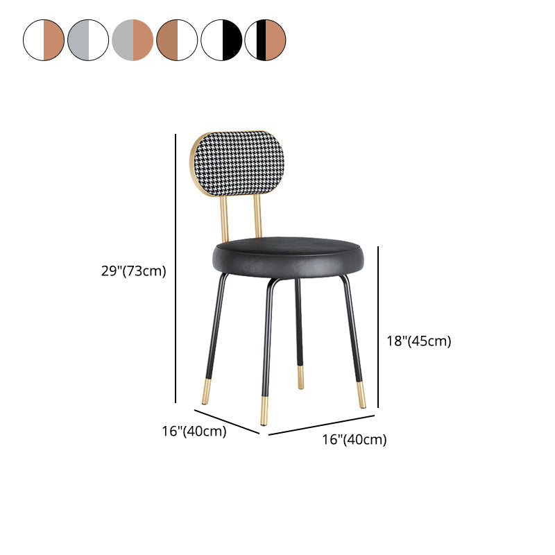 Scandinavian Open Back Side Chairs for Home Upholstered Armless Dining Chairs Clearhalo 'Dining Chairs' 'Dining Tables & Seating' 'dining_chair' 'furn' 'furn_dining_chair' 'Furniture' 'furniture_dining_chair' 'Kitchen & Dining Furniture' 4928783
