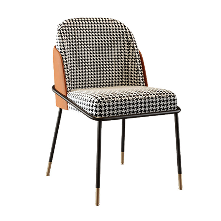 Scandinavian Upholstered Armless Dining Chairs Solid Back Chairs for Home Use Clearhalo 'Dining Chairs' 'Dining Tables & Seating' 'dining_chair' 'furn' 'furn_dining_chair' 'Furniture' 'furniture_dining_chair' 'Kitchen & Dining Furniture' 4928792
