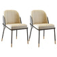 Scandinavian Upholstered Armless Dining Chairs Solid Back Chairs for Home Use Gray-White 2 Piece Set Clearhalo 'Dining Chairs' 'Dining Tables & Seating' 'dining_chair' 'furn' 'furn_dining_chair' 'Furniture' 'furniture_dining_chair' 'Kitchen & Dining Furniture' 4928793