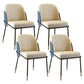 Scandinavian Upholstered Armless Dining Chairs Solid Back Chairs for Home Use Dark Blue-White 4 Piece Set Clearhalo 'Dining Chairs' 'Dining Tables & Seating' 'dining_chair' 'furn' 'furn_dining_chair' 'Furniture' 'furniture_dining_chair' 'Kitchen & Dining Furniture' 4928801