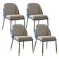 Scandinavian Upholstered Armless Dining Chairs Solid Back Chairs for Home Use Blue Houndstooth 4 Piece Set Clearhalo 'Dining Chairs' 'Dining Tables & Seating' 'dining_chair' 'furn' 'furn_dining_chair' 'Furniture' 'furniture_dining_chair' 'Kitchen & Dining Furniture' 4928812