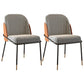 Scandinavian Upholstered Armless Dining Chairs Solid Back Chairs for Home Use Orange Houndstooth 2 Piece Set Clearhalo 'Dining Chairs' 'Dining Tables & Seating' 'dining_chair' 'furn' 'furn_dining_chair' 'Furniture' 'furniture_dining_chair' 'Kitchen & Dining Furniture' 4928814