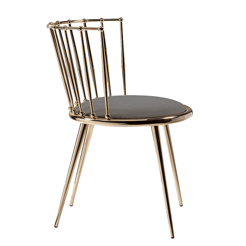 Scandinavian Fabric Dining Chair Windsor Back Side Chair for Home Grey 1 Piece Clearhalo 'Dining Chairs' 'Dining Tables & Seating' 'dining_chair' 'furn' 'furn_dining_chair' 'Furniture' 'furniture_dining_chair' 'Kitchen & Dining Furniture' 4928818