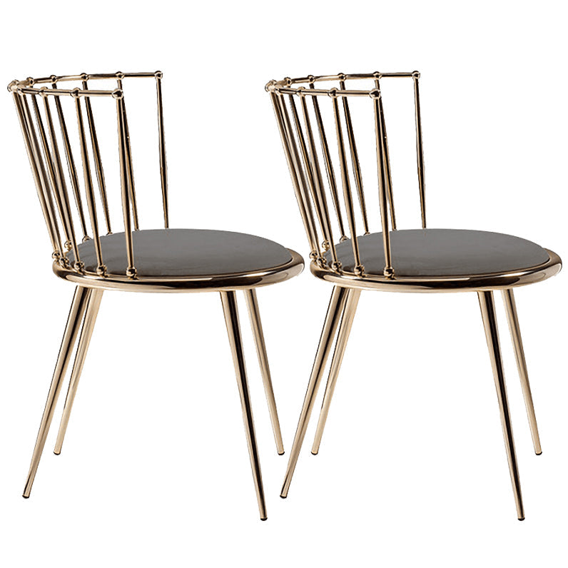 Scandinavian Fabric Dining Chair Windsor Back Side Chair for Home Grey 2 Piece Set Clearhalo 'Dining Chairs' 'Dining Tables & Seating' 'dining_chair' 'furn' 'furn_dining_chair' 'Furniture' 'furniture_dining_chair' 'Kitchen & Dining Furniture' 4928820