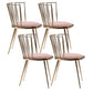 Scandinavian Fabric Dining Chair Windsor Back Side Chair for Home Pink 4 Piece Set Clearhalo 'Dining Chairs' 'Dining Tables & Seating' 'dining_chair' 'furn' 'furn_dining_chair' 'Furniture' 'furniture_dining_chair' 'Kitchen & Dining Furniture' 4928828