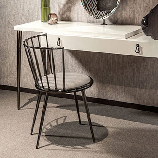 Scandinavian Fabric Dining Chair Windsor Back Side Chair for Home Clearhalo 'Dining Chairs' 'Dining Tables & Seating' 'dining_chair' 'furn' 'furn_dining_chair' 'Furniture' 'furniture_dining_chair' 'Kitchen & Dining Furniture' 4928835