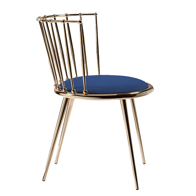 Scandinavian Fabric Dining Chair Windsor Back Side Chair for Home Blue 1 Piece Clearhalo 'Dining Chairs' 'Dining Tables & Seating' 'dining_chair' 'furn' 'furn_dining_chair' 'Furniture' 'furniture_dining_chair' 'Kitchen & Dining Furniture' 4928836