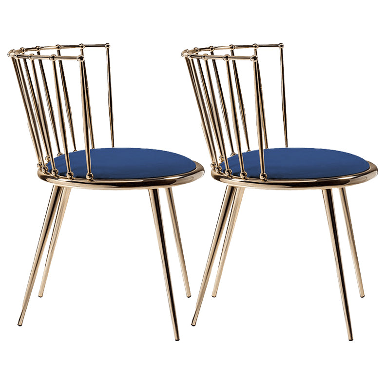 Scandinavian Fabric Dining Chair Windsor Back Side Chair for Home Blue 2 Piece Set Clearhalo 'Dining Chairs' 'Dining Tables & Seating' 'dining_chair' 'furn' 'furn_dining_chair' 'Furniture' 'furniture_dining_chair' 'Kitchen & Dining Furniture' 4928837