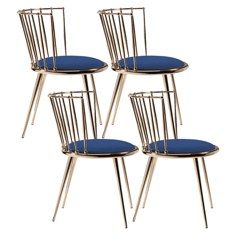 Scandinavian Fabric Dining Chair Windsor Back Side Chair for Home Blue 4 Piece Set Clearhalo 'Dining Chairs' 'Dining Tables & Seating' 'dining_chair' 'furn' 'furn_dining_chair' 'Furniture' 'furniture_dining_chair' 'Kitchen & Dining Furniture' 4928838