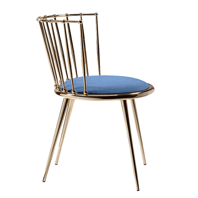 Scandinavian Fabric Dining Chair Windsor Back Side Chair for Home Light Blue 1 Piece Clearhalo 'Dining Chairs' 'Dining Tables & Seating' 'dining_chair' 'furn' 'furn_dining_chair' 'Furniture' 'furniture_dining_chair' 'Kitchen & Dining Furniture' 4928839