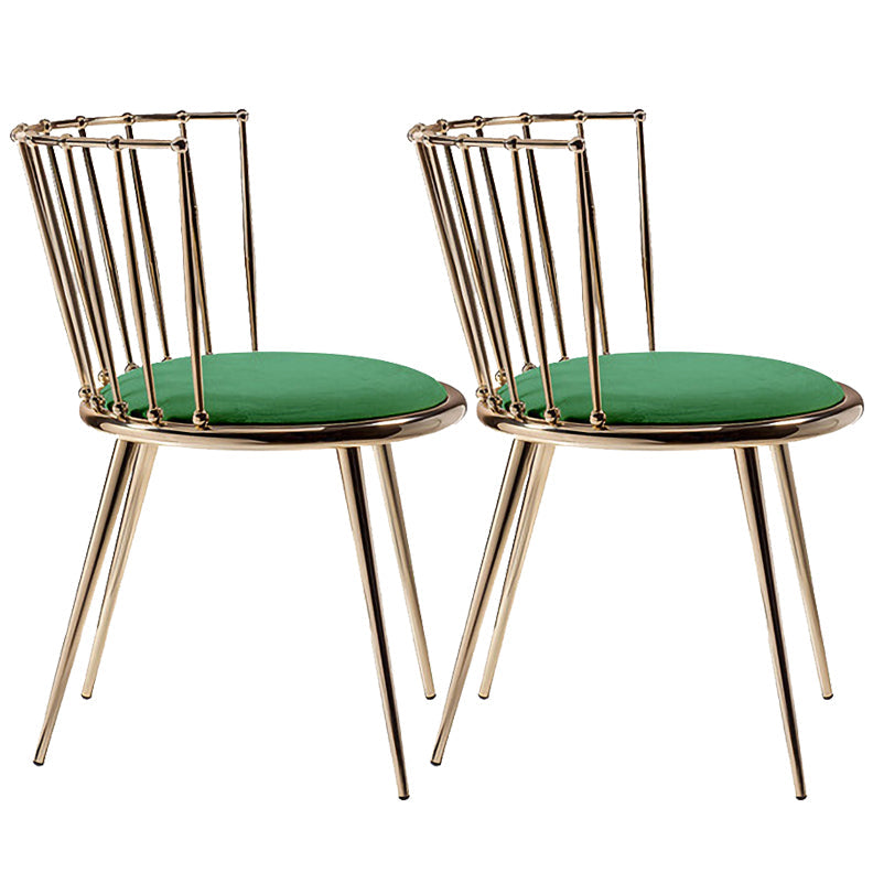 Scandinavian Fabric Dining Chair Windsor Back Side Chair for Home Blackish Green 2 Piece Set Clearhalo 'Dining Chairs' 'Dining Tables & Seating' 'dining_chair' 'furn' 'furn_dining_chair' 'Furniture' 'furniture_dining_chair' 'Kitchen & Dining Furniture' 4928843