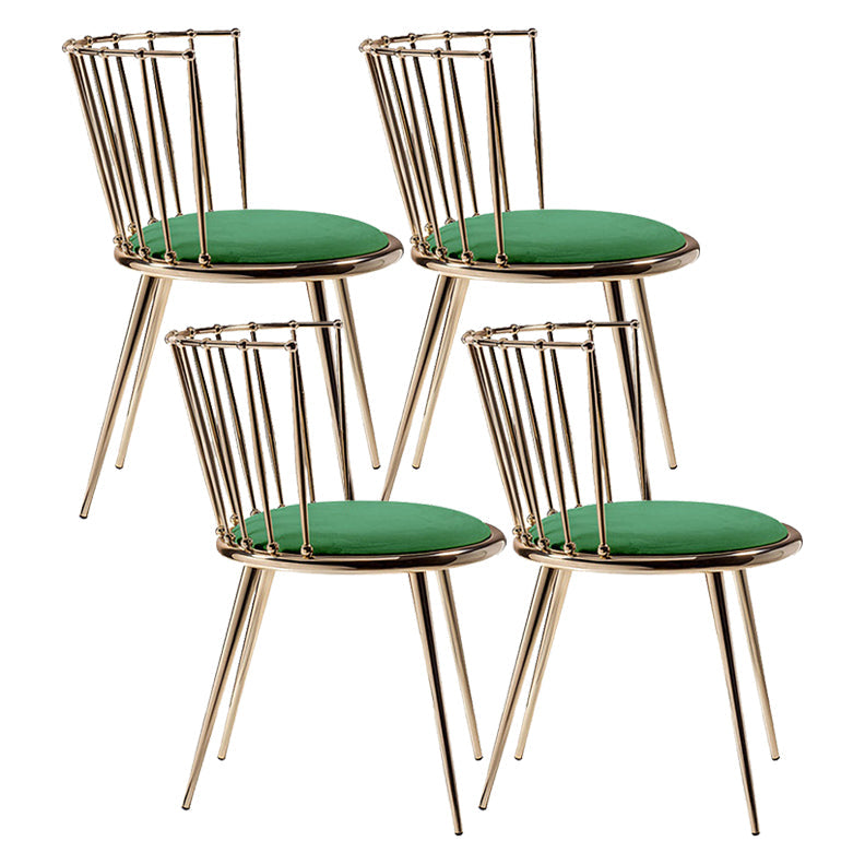 Scandinavian Fabric Dining Chair Windsor Back Side Chair for Home Blackish Green 4 Piece Set Clearhalo 'Dining Chairs' 'Dining Tables & Seating' 'dining_chair' 'furn' 'furn_dining_chair' 'Furniture' 'furniture_dining_chair' 'Kitchen & Dining Furniture' 4928844