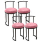 Scandinavian Open Back Side Chair for Home Upholstered Side Chairs Pink 4 Piece Set Clearhalo 'Dining Chairs' 'Dining Tables & Seating' 'dining_chair' 'furn' 'furn_dining_chair' 'Furniture' 'furniture_dining_chair' 'Kitchen & Dining Furniture' 4928856