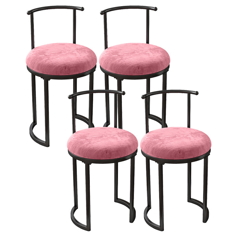 Scandinavian Open Back Side Chair for Home Upholstered Side Chairs Pink 4 Piece Set Clearhalo 'Dining Chairs' 'Dining Tables & Seating' 'dining_chair' 'furn' 'furn_dining_chair' 'Furniture' 'furniture_dining_chair' 'Kitchen & Dining Furniture' 4928856