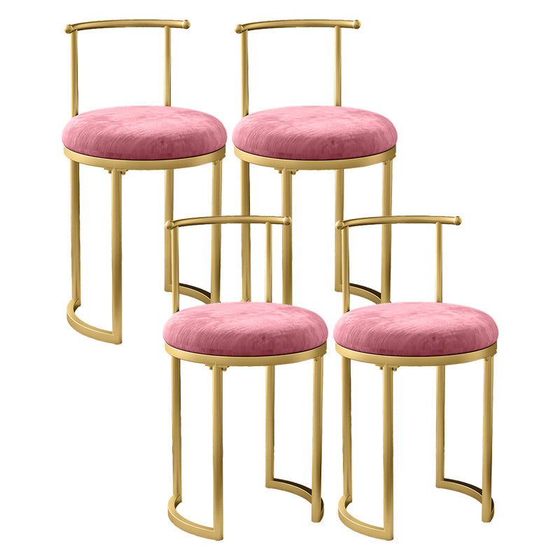 Scandinavian Open Back Side Chair for Home Upholstered Side Chairs Nude Pink 4 Piece Set Clearhalo 'Dining Chairs' 'Dining Tables & Seating' 'dining_chair' 'furn' 'furn_dining_chair' 'Furniture' 'furniture_dining_chair' 'Kitchen & Dining Furniture' 4928861
