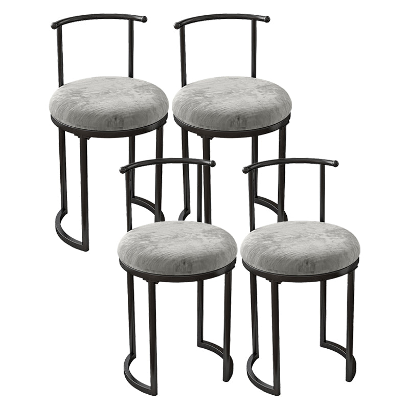 Scandinavian Open Back Side Chair for Home Upholstered Side Chairs Silver Gray 4 Piece Set Clearhalo 'Dining Chairs' 'Dining Tables & Seating' 'dining_chair' 'furn' 'furn_dining_chair' 'Furniture' 'furniture_dining_chair' 'Kitchen & Dining Furniture' 4928864
