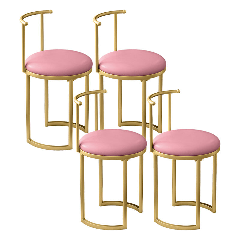 Scandinavian Open Back Side Chair for Home Upholstered Side Chairs Light Pink 4 Piece Set Clearhalo 'Dining Chairs' 'Dining Tables & Seating' 'dining_chair' 'furn' 'furn_dining_chair' 'Furniture' 'furniture_dining_chair' 'Kitchen & Dining Furniture' 4928867
