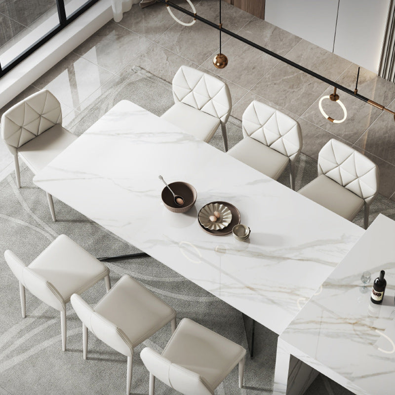 Modern 1/4/7 Pieces Dining Set Sintered Stone Dining Table Set for Home Clearhalo 'Dining Room Sets' 'Dining Tables & Seating' 'dining_room_set' 'furn' 'furn_dining_room_set' 'Furniture' 'furniture_dining_room_set' 'Kitchen & Dining Furniture' 4930357