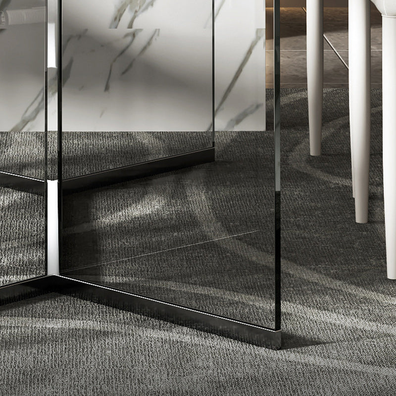 Modern 1/4/7 Pieces Dining Set Sintered Stone Dining Table Set for Home Clearhalo 'Dining Room Sets' 'Dining Tables & Seating' 'dining_room_set' 'furn' 'furn_dining_room_set' 'Furniture' 'furniture_dining_room_set' 'Kitchen & Dining Furniture' 4930359