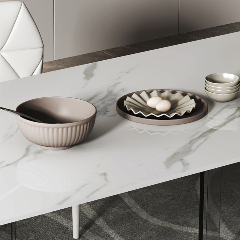 Modern 1/4/7 Pieces Dining Set Sintered Stone Dining Table Set for Home Clearhalo 'Dining Room Sets' 'Dining Tables & Seating' 'dining_room_set' 'furn' 'furn_dining_room_set' 'Furniture' 'furniture_dining_room_set' 'Kitchen & Dining Furniture' 4930361