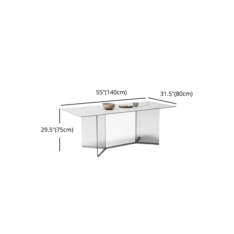 Modern 1/4/7 Pieces Dining Set Sintered Stone Dining Table Set for Home Clearhalo 'Dining Room Sets' 'Dining Tables & Seating' 'dining_room_set' 'furn' 'furn_dining_room_set' 'Furniture' 'furniture_dining_room_set' 'Kitchen & Dining Furniture' 4930364