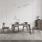 Retro Modern Rectangle Dining Site Table Stone Top 4-foot Oak Solid Wood Table Gray 55.1"L x 31.5"W x 29.5"H Without Chairs Clearhalo 'Dining Tables & Seating' 'Dining Tables' 'dining_table' 'furn' 'furn_dining_table' 'Furniture' 'furniture_dining_table' 'Kitchen & Dining Furniture' 'kitchen' 'kitchen_dining_table' 4930369