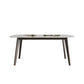 Retro Modern Rectangle Dining Site Table Stone Top 4-foot Oak Solid Wood Table Clearhalo 'Dining Tables & Seating' 'Dining Tables' 'dining_table' 'furn' 'furn_dining_table' 'Furniture' 'furniture_dining_table' 'Kitchen & Dining Furniture' 'kitchen' 'kitchen_dining_table' 4930371