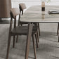 Retro Modern Rectangle Dining Site Table Stone Top 4-foot Oak Solid Wood Table Clearhalo 'Dining Tables & Seating' 'Dining Tables' 'dining_table' 'furn' 'furn_dining_table' 'Furniture' 'furniture_dining_table' 'Kitchen & Dining Furniture' 'kitchen' 'kitchen_dining_table' 4930373