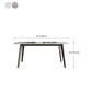 Retro Modern Rectangle Dining Site Table Stone Top 4-foot Oak Solid Wood Table Clearhalo 'Dining Tables & Seating' 'Dining Tables' 'dining_table' 'furn' 'furn_dining_table' 'Furniture' 'furniture_dining_table' 'Kitchen & Dining Furniture' 'kitchen' 'kitchen_dining_table' 4930379