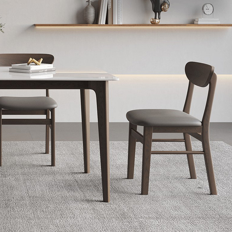 4 Brown Finnish Legs Dinner Table Mid-Century Modern Rectangle Dining Table Clearhalo 'Dining Tables & Seating' 'Dining Tables' 'dining_table' 'furn' 'furn_dining_table' 'Furniture' 'furniture_dining_table' 'Kitchen & Dining Furniture' 'kitchen' 'kitchen_dining_table' 4930392