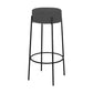 Modern Armless Backless Counter Stool Iron Cafe Bar Stool with Cushion and Pedal Dark Gray 1 Piece Clearhalo 'Bar Furniture' 'Bar Stools' 'bar_stools' 'furn' 'furn_bar_stools' 'Furniture' 'furniture_bar_stools' 'Kitchen & Dining Furniture' 4933679